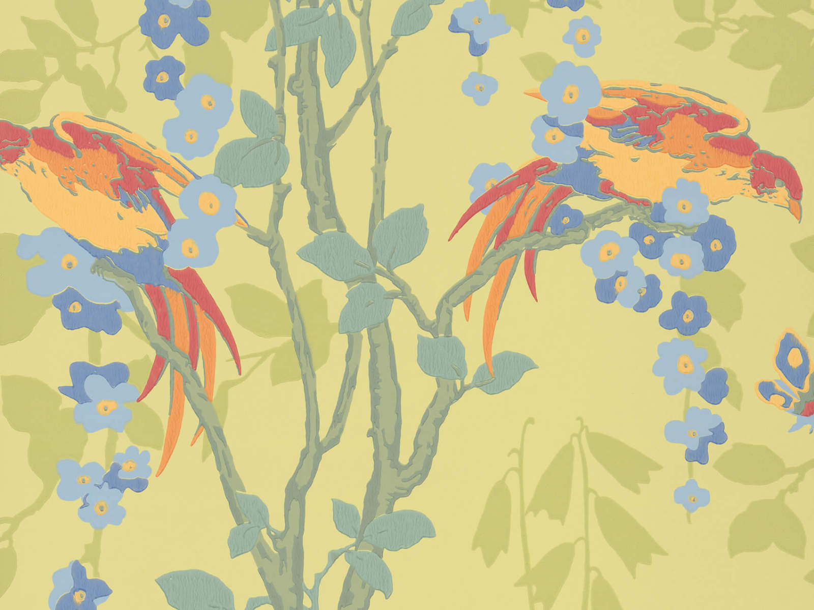 Little Greene Behang Archive Trails II Loriini - Jasper