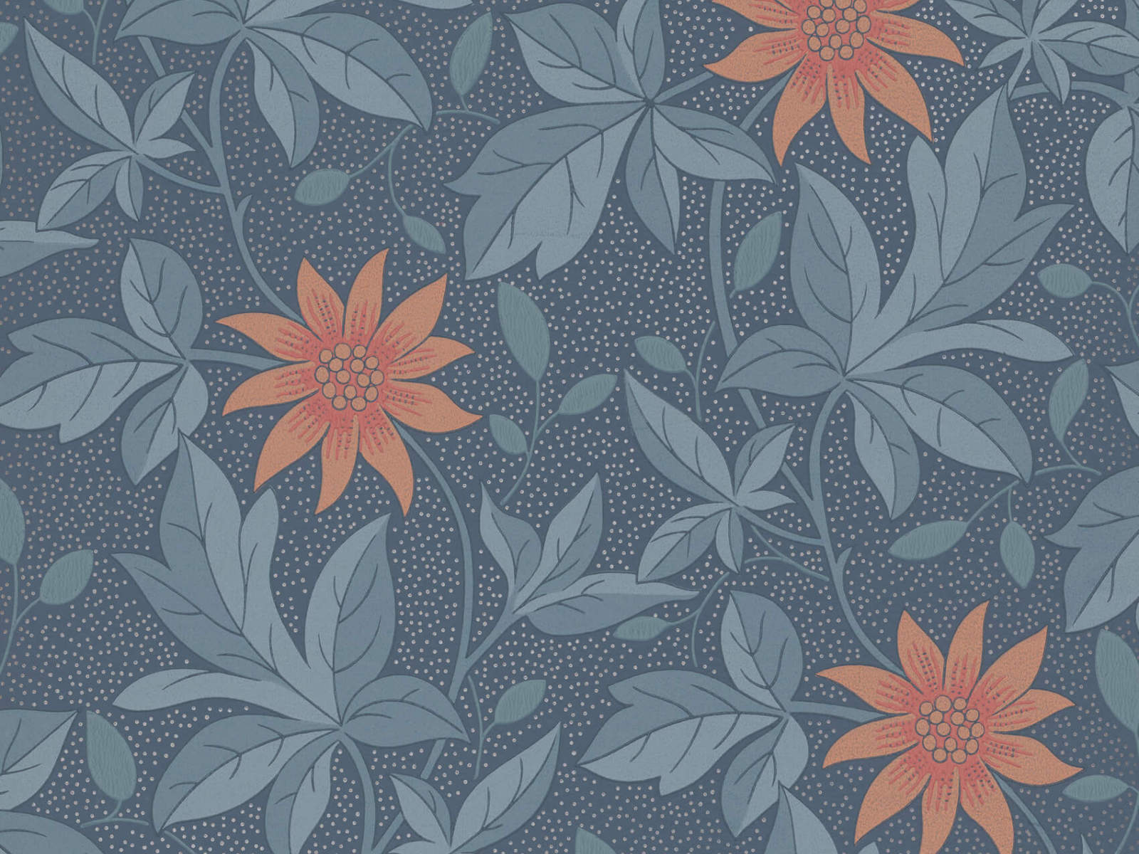 Little Greene Behang Archive Trails II Monroe - Night Flower