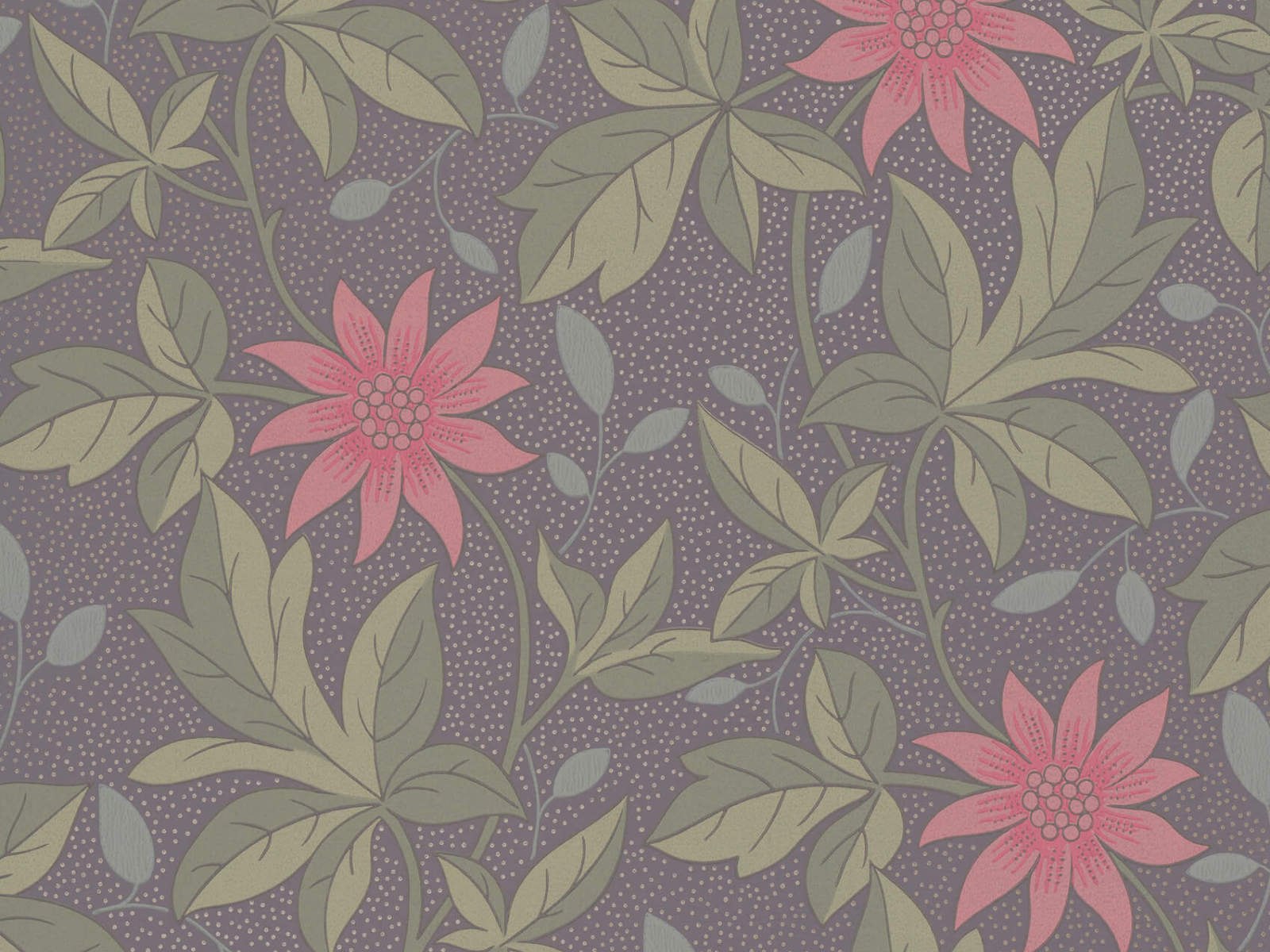 Little Greene Behang Archive Trails II Monroe - Pink Flower