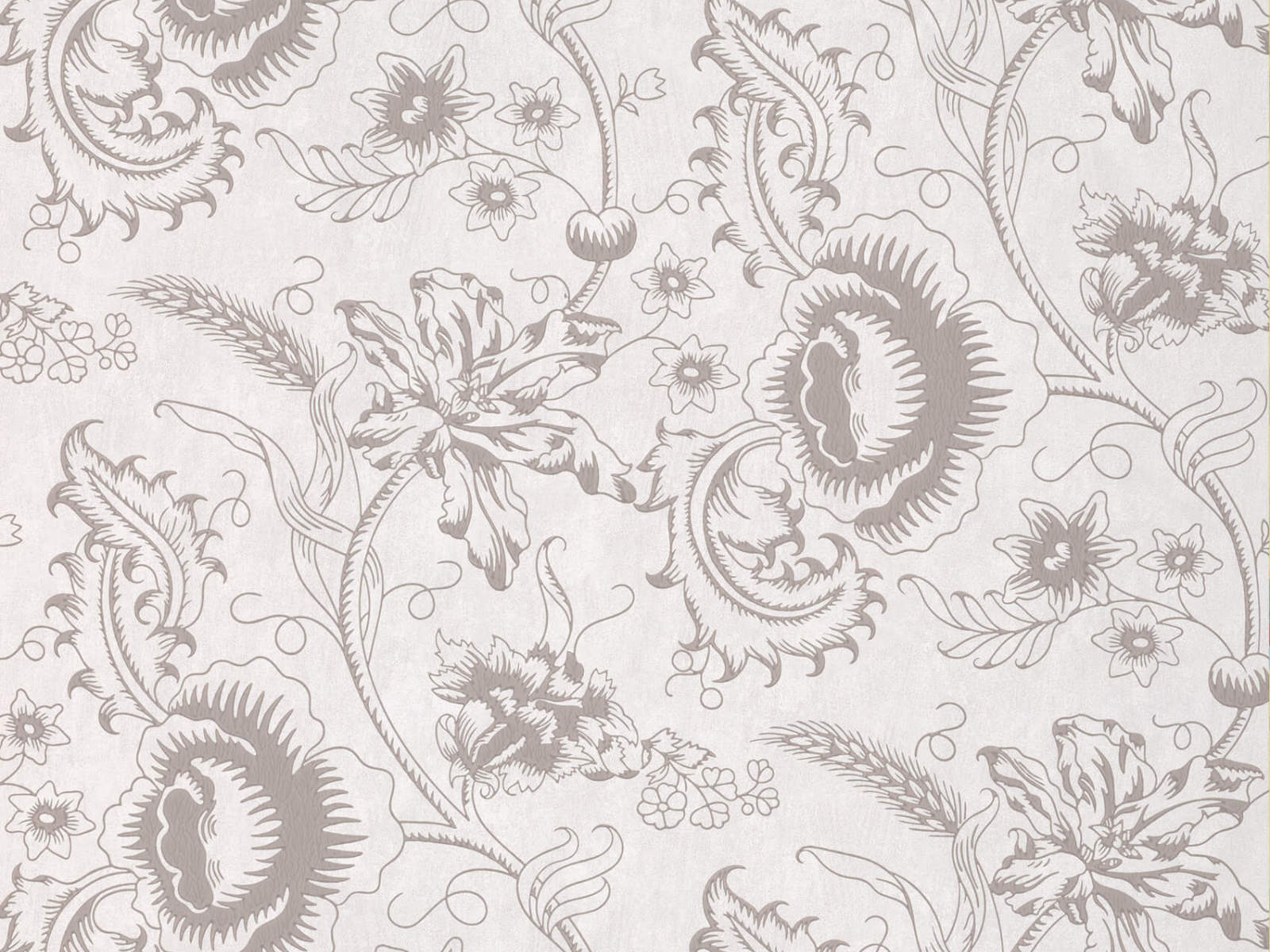 Little Greene Behang Archive Trails II Woodblock Mono - Dolphin