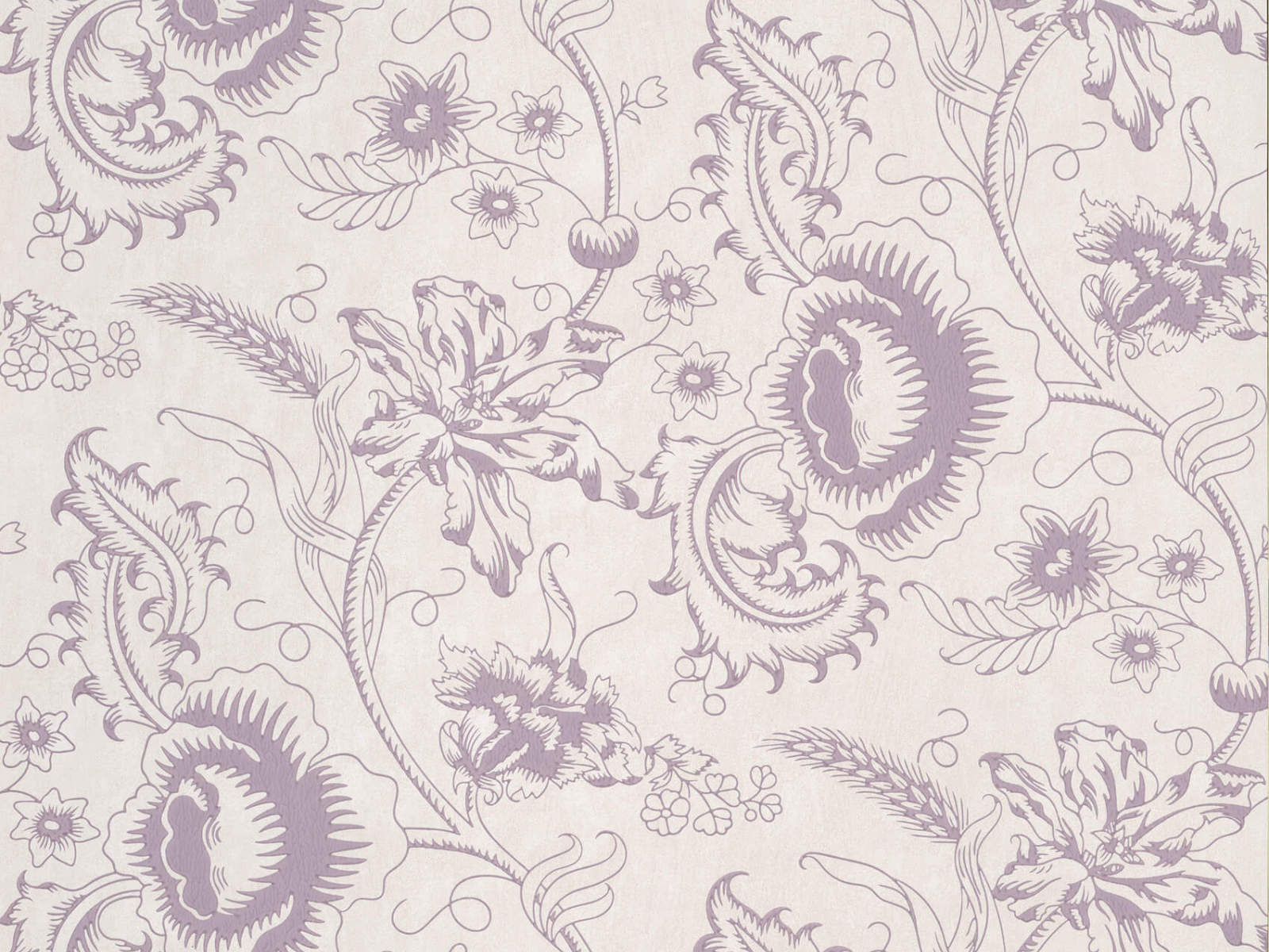 Little Greene Behang Archive Trails II Woodblock Mono - Plum