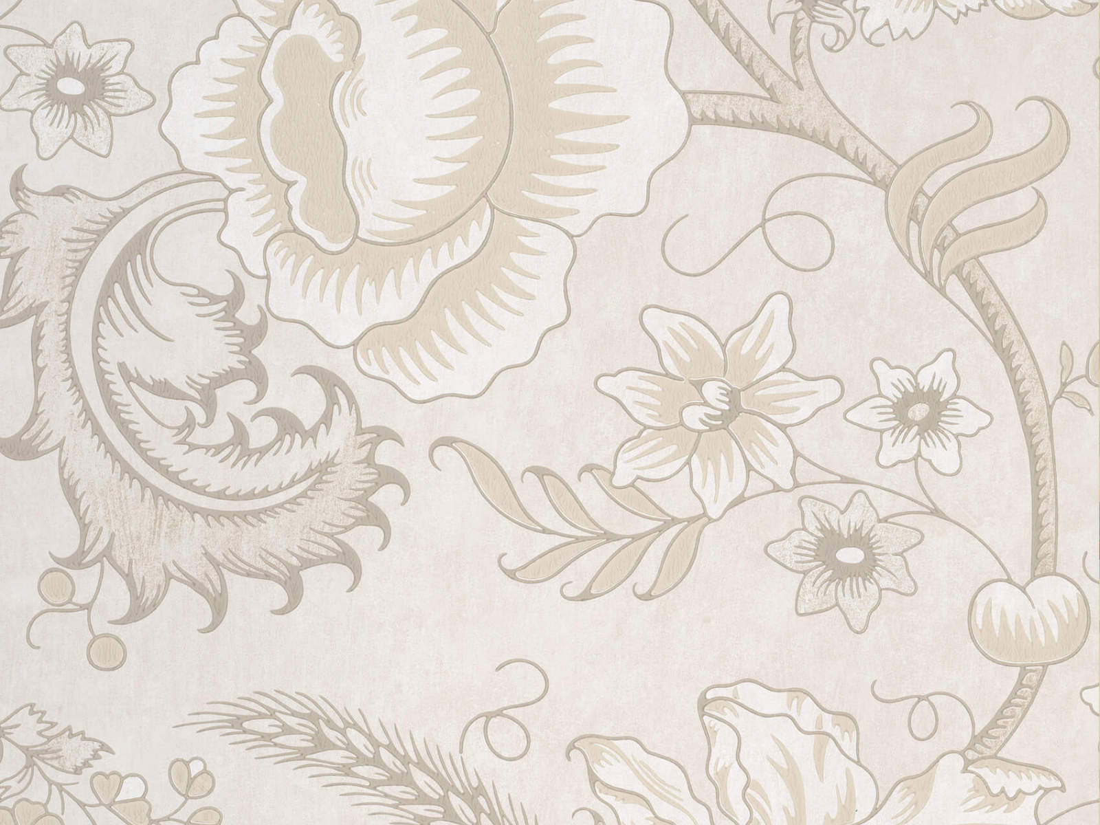 Little Greene Behang Archive Trails II Woodblock Trail - Wash