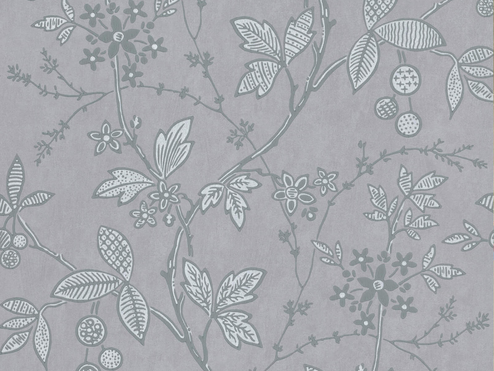 Little Greene Behang Archive Trails II Wrest Trail - Lead
