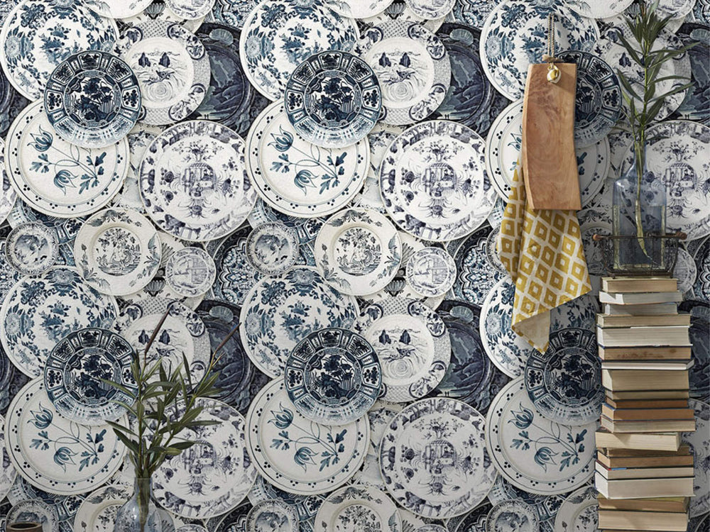 Mind The Gap Dutch Blauw Delftware Vintage - WP20188