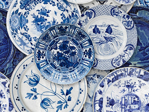 Mind The Gap Dutch Blauw Delftware Vintage - WP20188