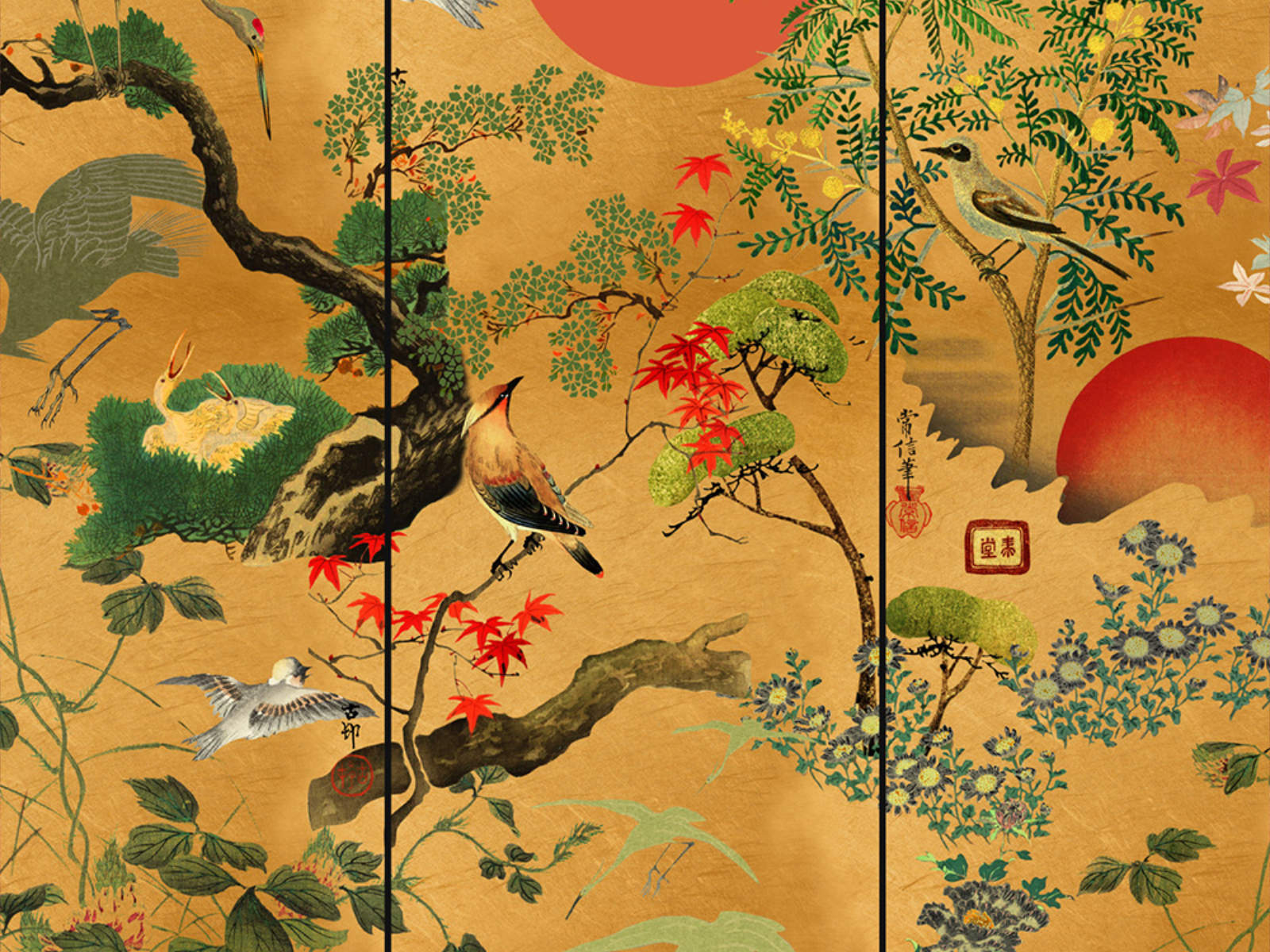 Mind The Gap Impermanence Byobu Metallic Edition - WP20295