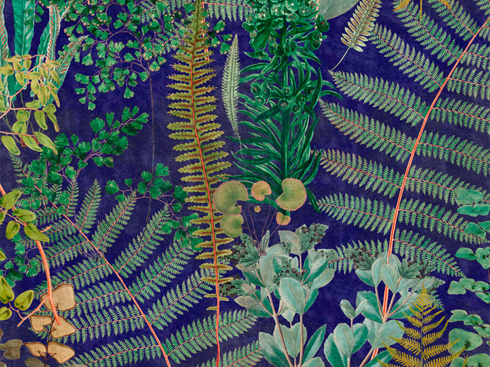 Mind The Gap Florilegium Green Sanctuary Anthracite - WP20318