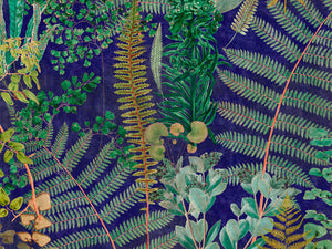 Mind The Gap Florilegium Green Sanctuary Anthracite - WP20318