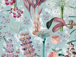 Mind The Gap Florilegium Garden Of Eden Aquamarine - WP20325