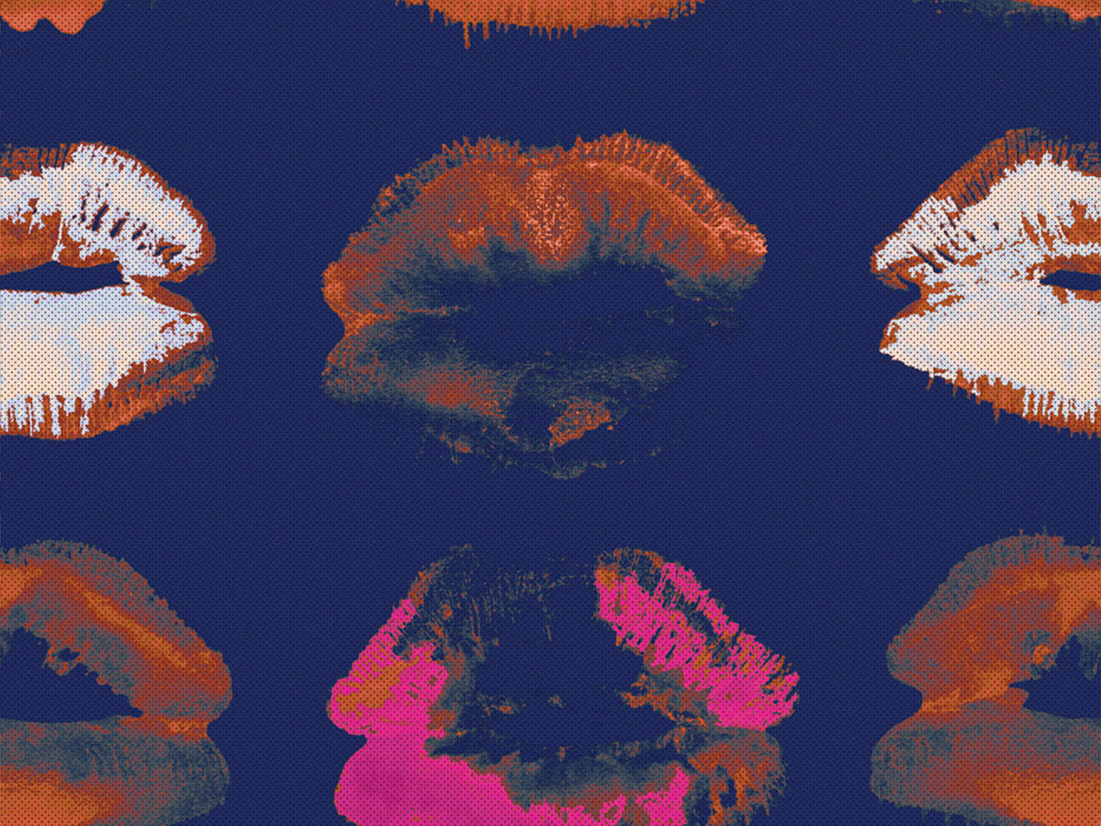 Mind The Gap Nouvelle Pop Neon Kiss Indigo - WP20380