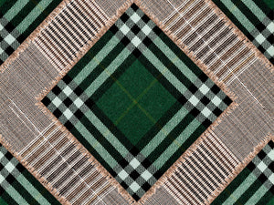 Mind The Gap World of Fabrics Checkered Patchwork British Green - WP20389