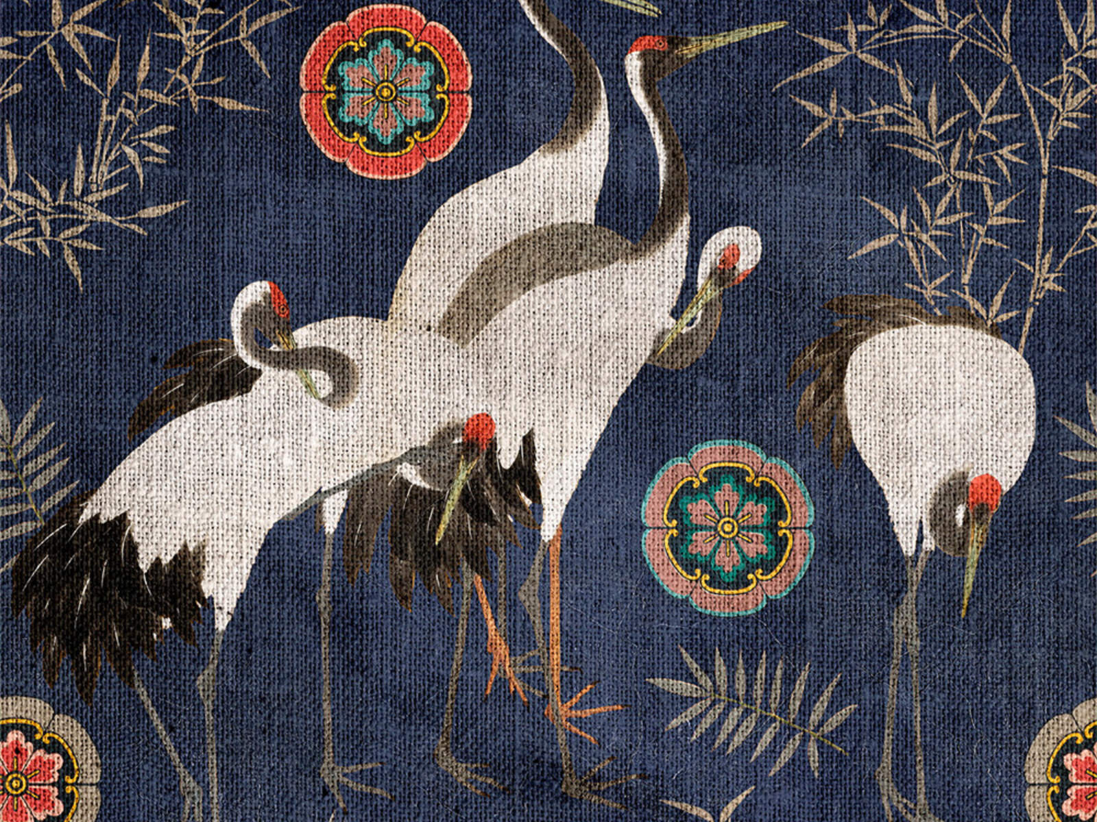 Mind The Gap World of Fabrics Tsuru Indigo - WP20392