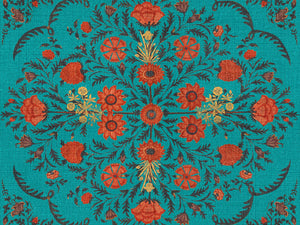 Mind The Gap World of Fabrics Hindu Bloom Topaz - WP20408