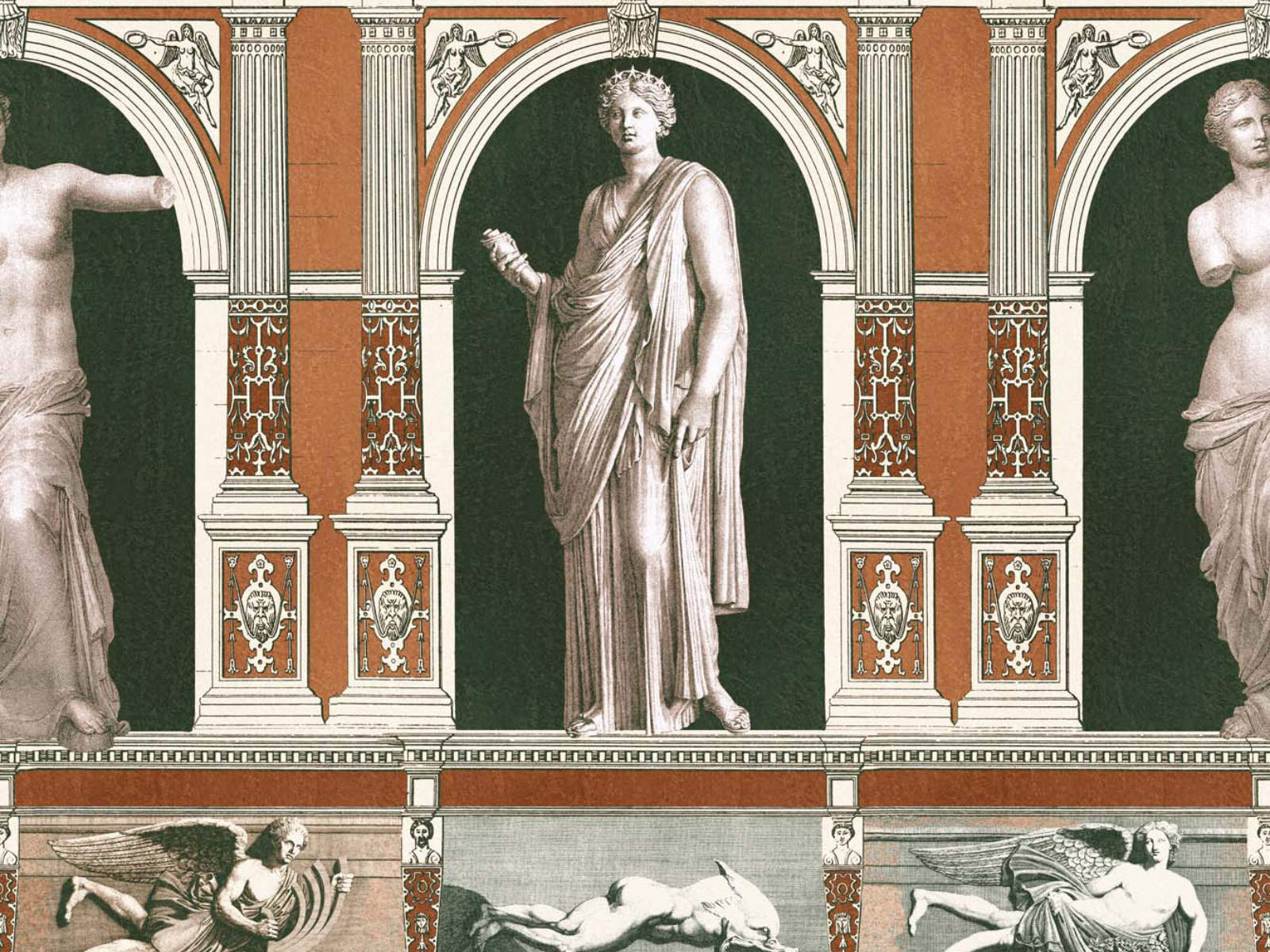 Mind The Gap Le Manoir Statues Antique - WP20422