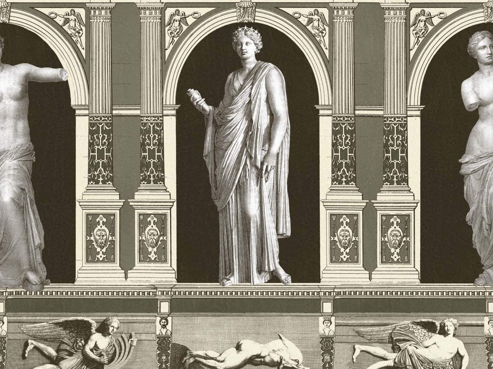 Mind The Gap Le Manoir Statues Antique Taupe - WP20423