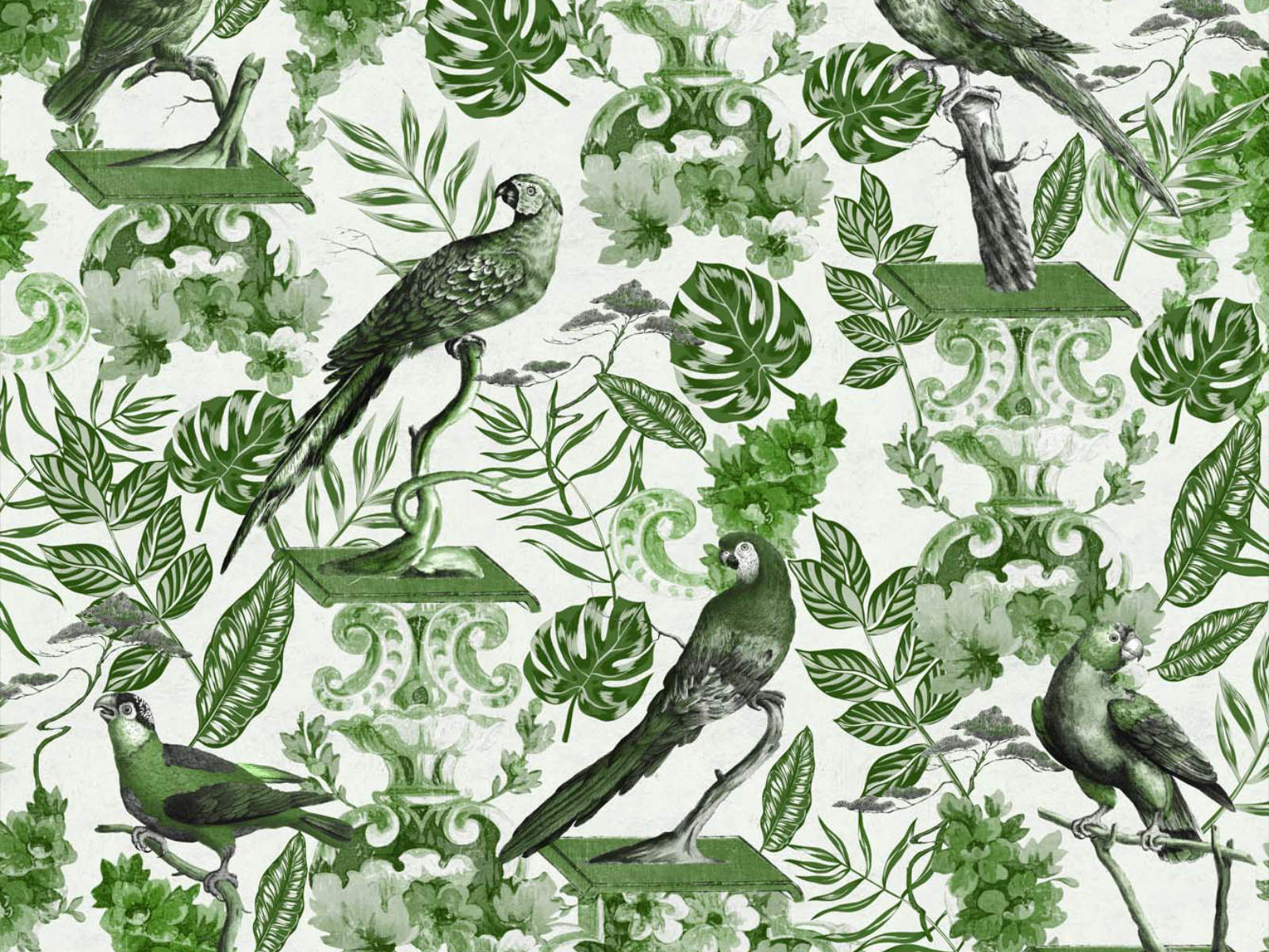 Mind The Gap The Royal Garden La Voliere Green - WP20438