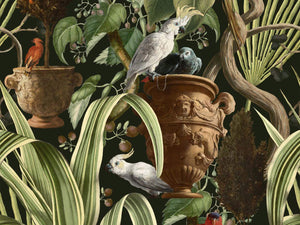 Mind The Gap Tropical Wanderlust Exotic Menagerie Dark - WP20463