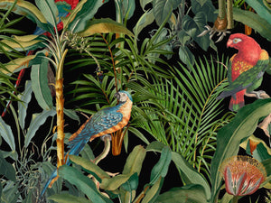 Mind The Gap Tropical Wanderlust Parrots Of Brasil Anthracite - WP20522