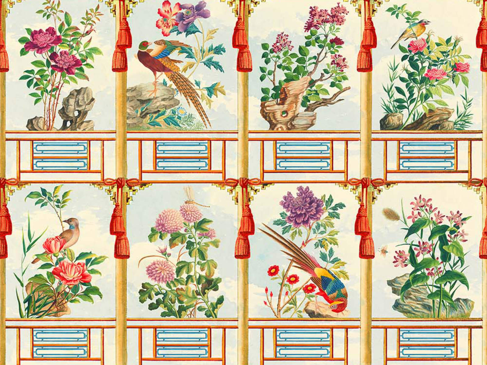 Mind The Gap The Chinese Garden Flowering Wall - WP20585