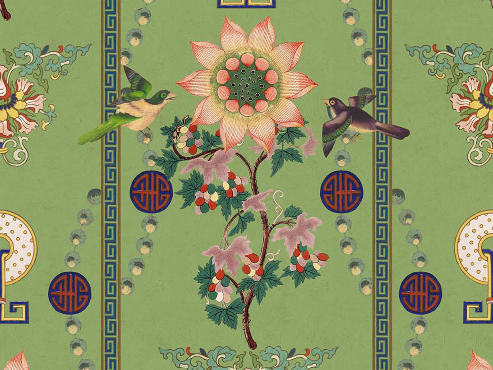 Mind The Gap The Chinese Garden Lin Yuan Absinthe Green - WP20586