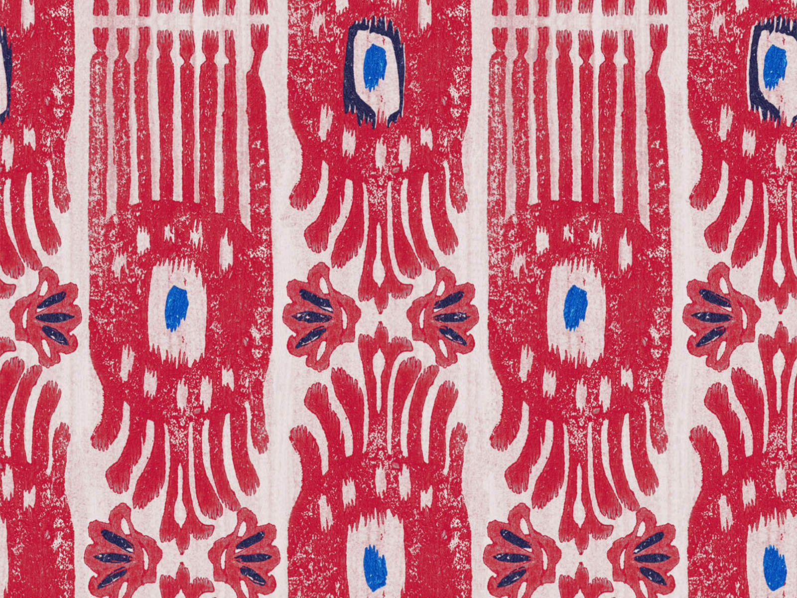 Mind The Gap Mini Kemp Ikat Raspberry Ripple - WP20819