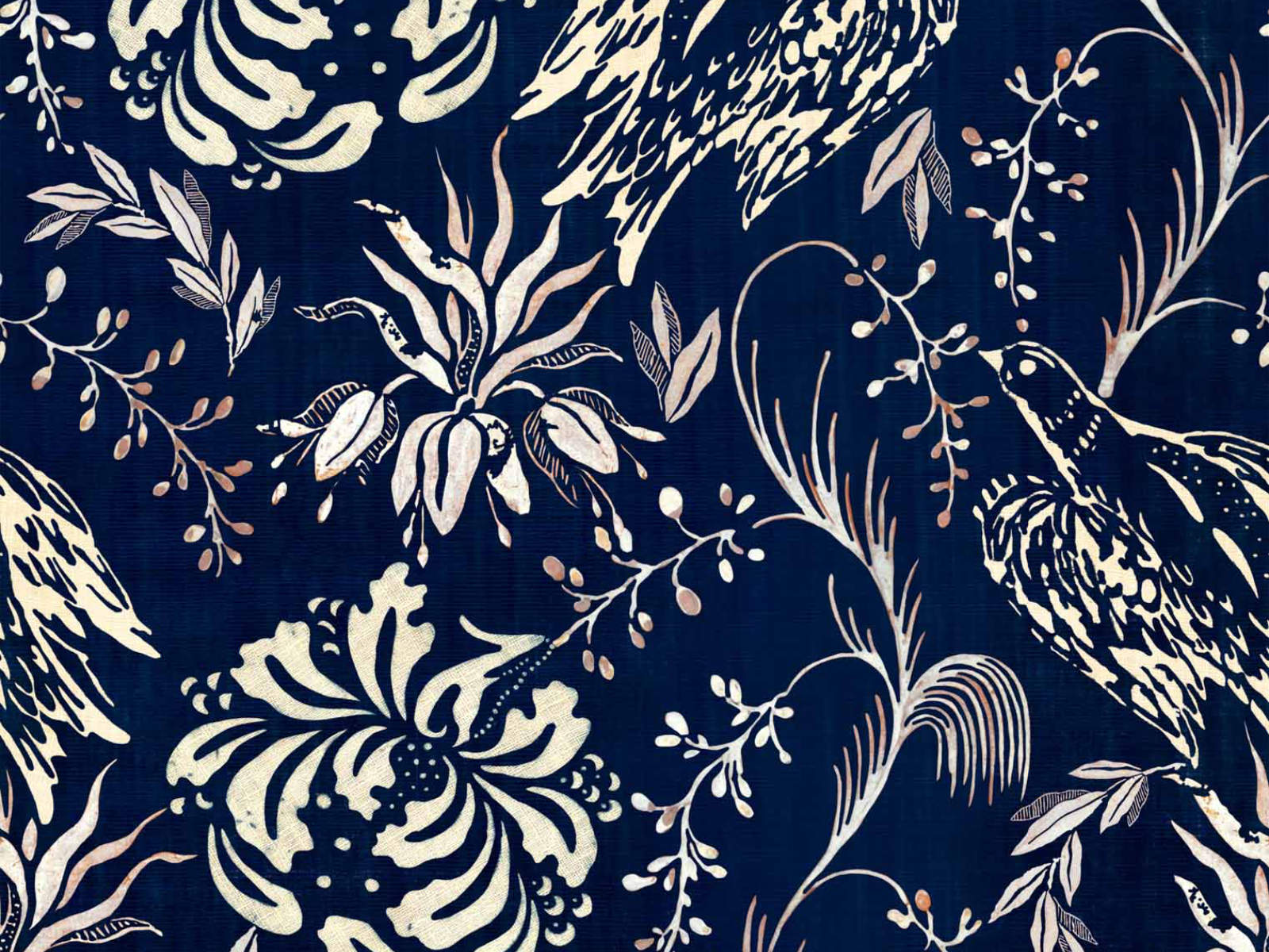 Mind The Gap Transylvanian Roots Folk Embroidery Indigo - WP30016