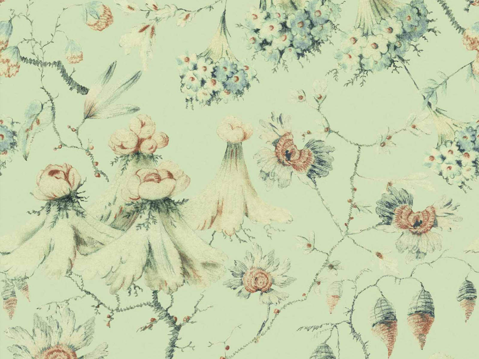 Mind The Gap Transylvanian Roots Grandma's Tapestry Green - WP30019