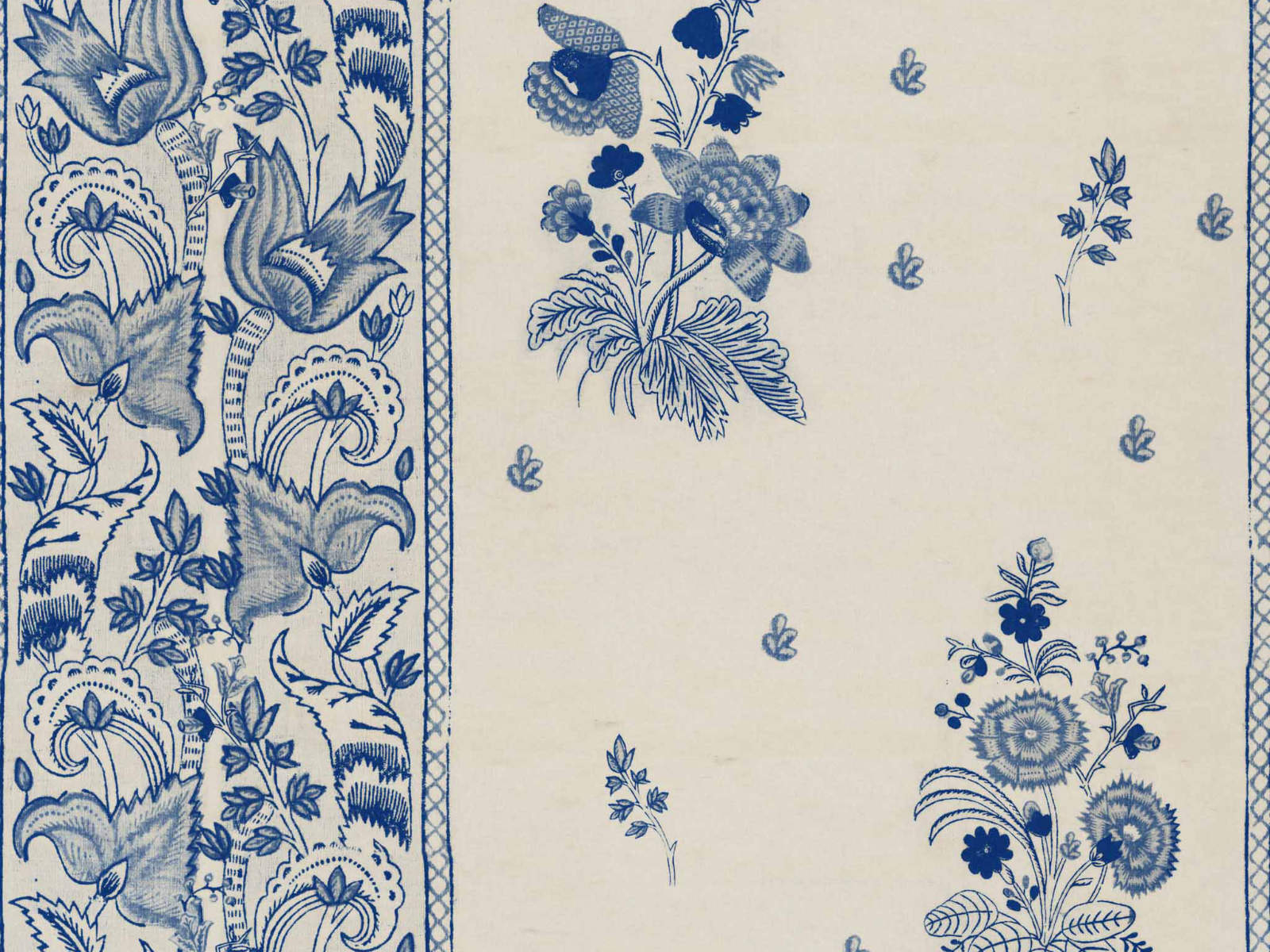 Mind The Gap Transylvanian Roots Korond Floral Indigo - WP30024