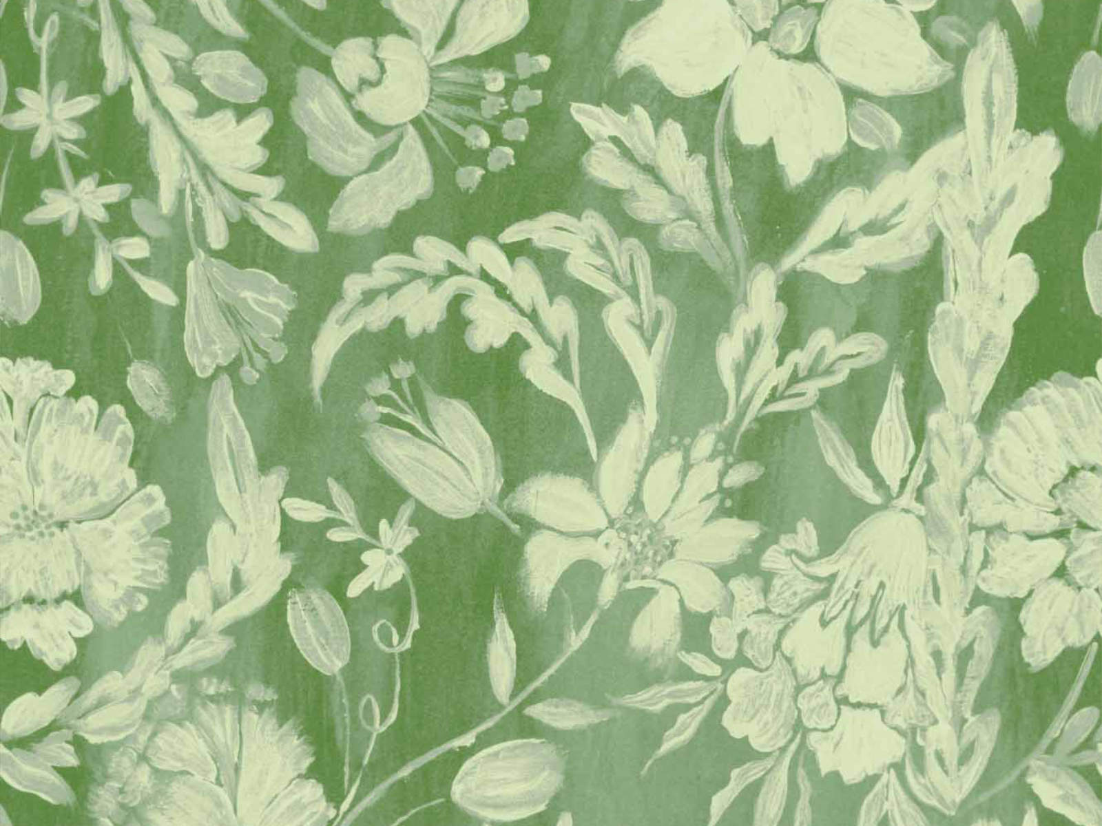 Mind The Gap Transylvanian Roots Flowery Ornament Bud Green - WP30035