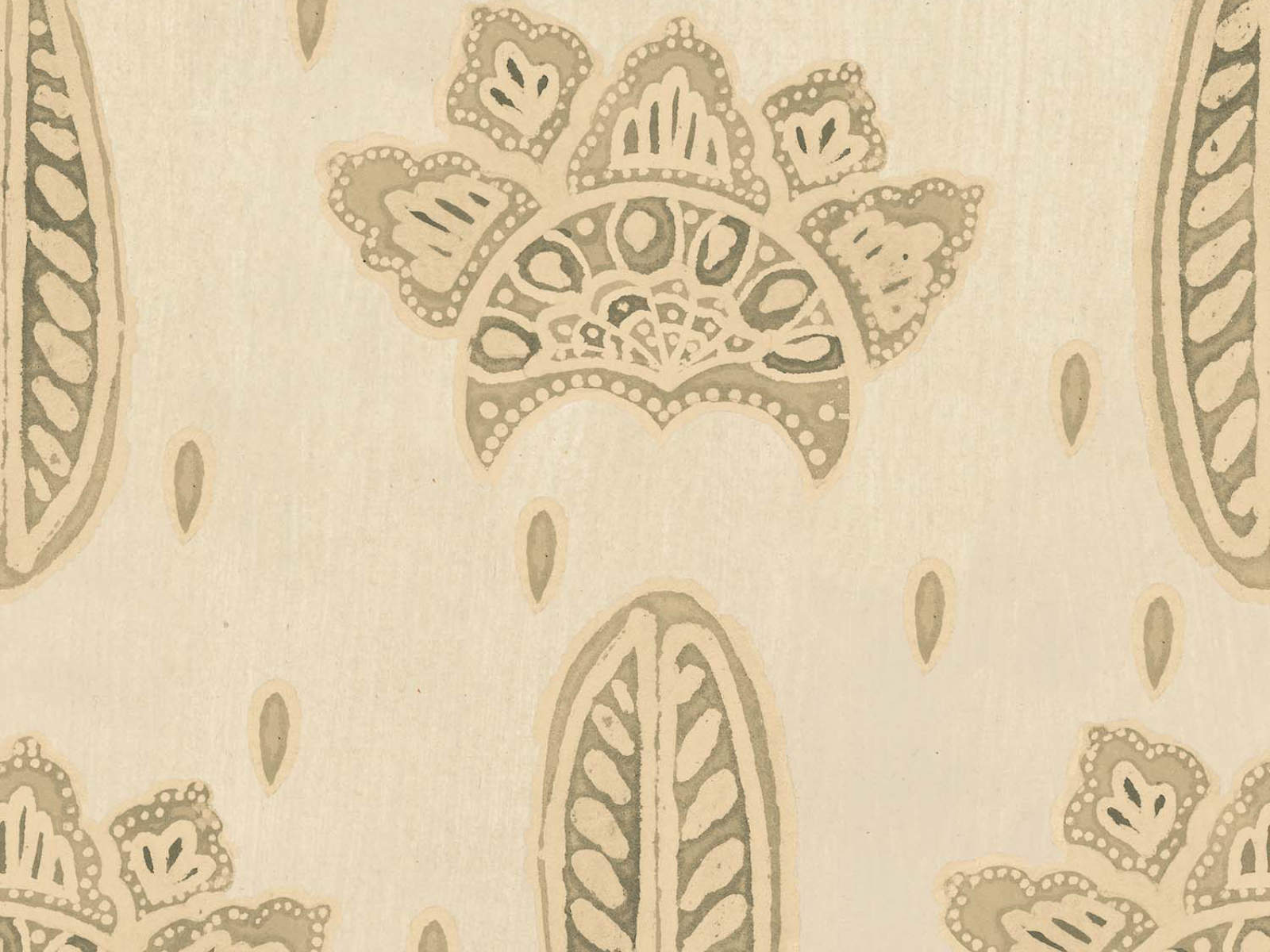 Mind The Gap Woodstock Bethel Batik Antique White - WP30075