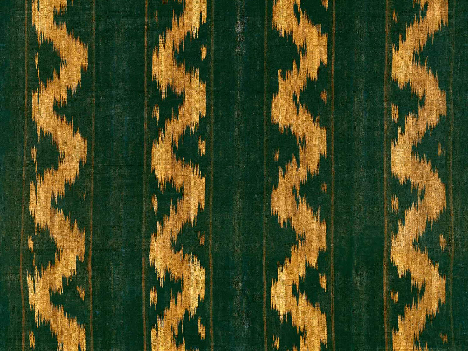 Mind The Gap Woodstock Vintage Ikat Topiary Green - WP30102