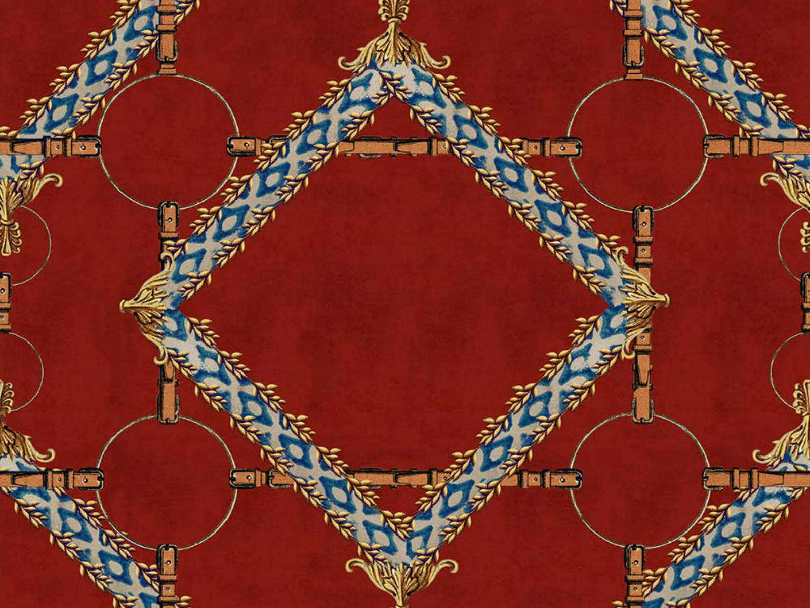 Mind The Gap The Derby Decorative Harness Burgundy - WP30106