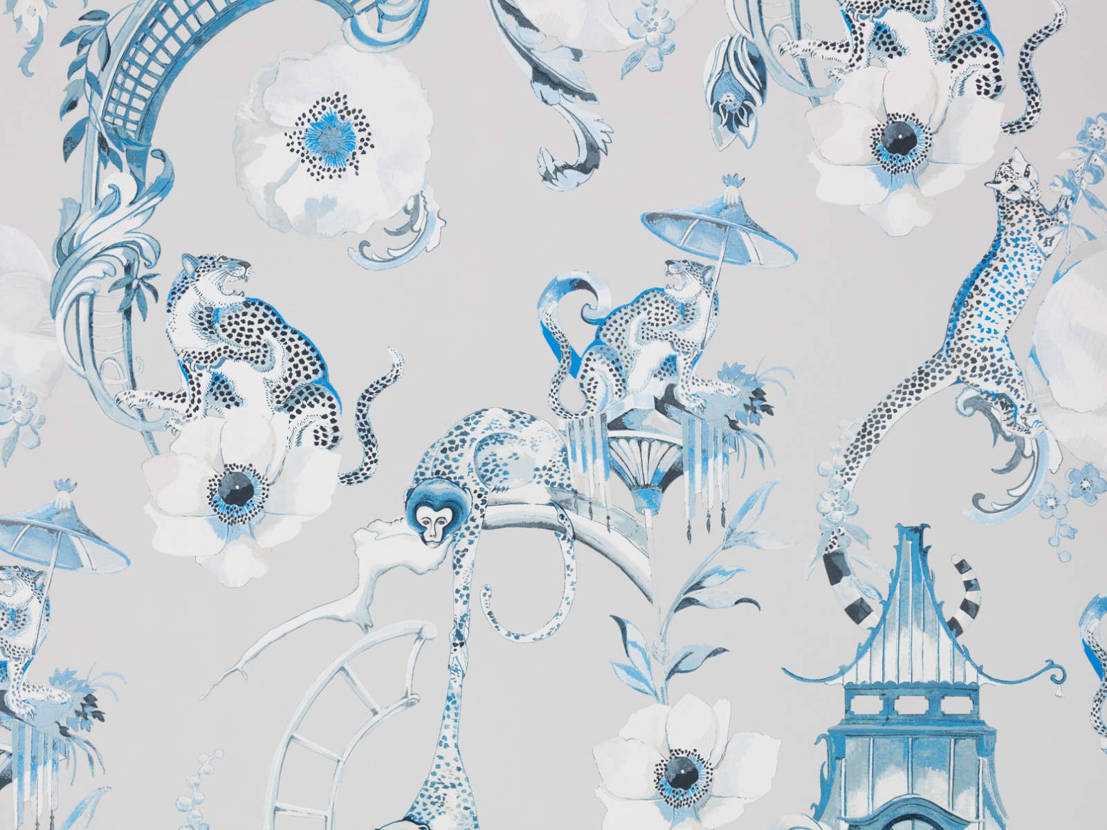 Romo x Temperley London Euphoria - China Blue - W448/05