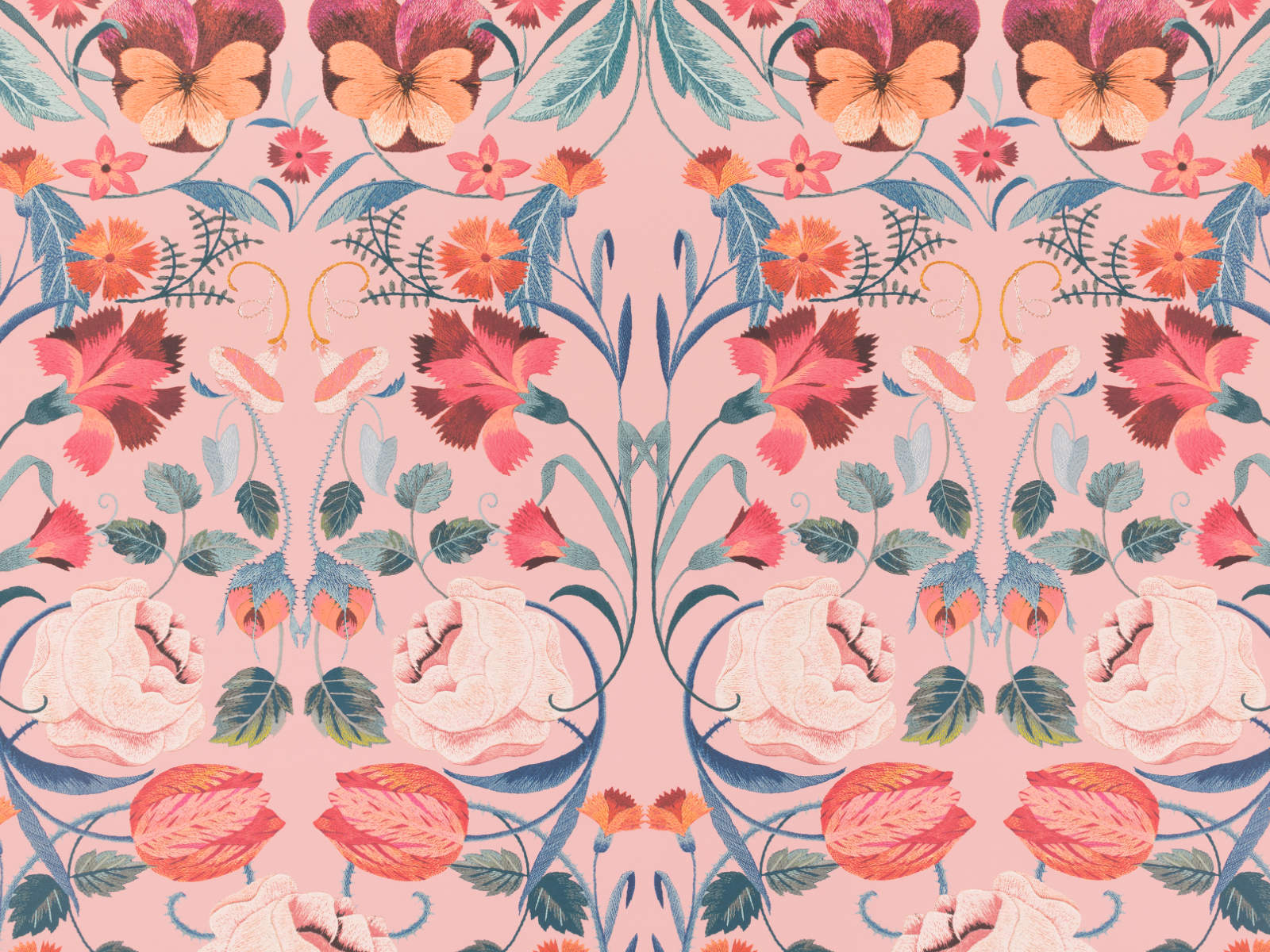 Romo x Temperley London Bonita Matte - Chateau Rose - W456/01