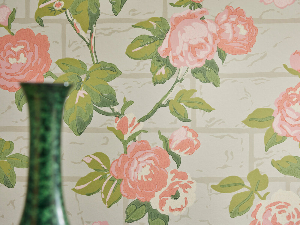 Little Greene In The Garden Rose Garden - Green Stone