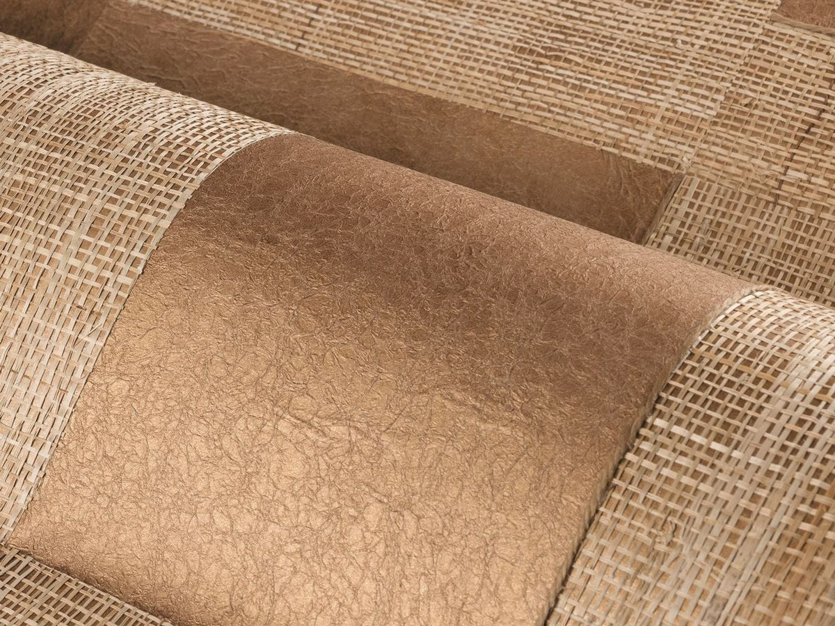 Casamance Midori Takumi 72450308 Cuivre naturel behang