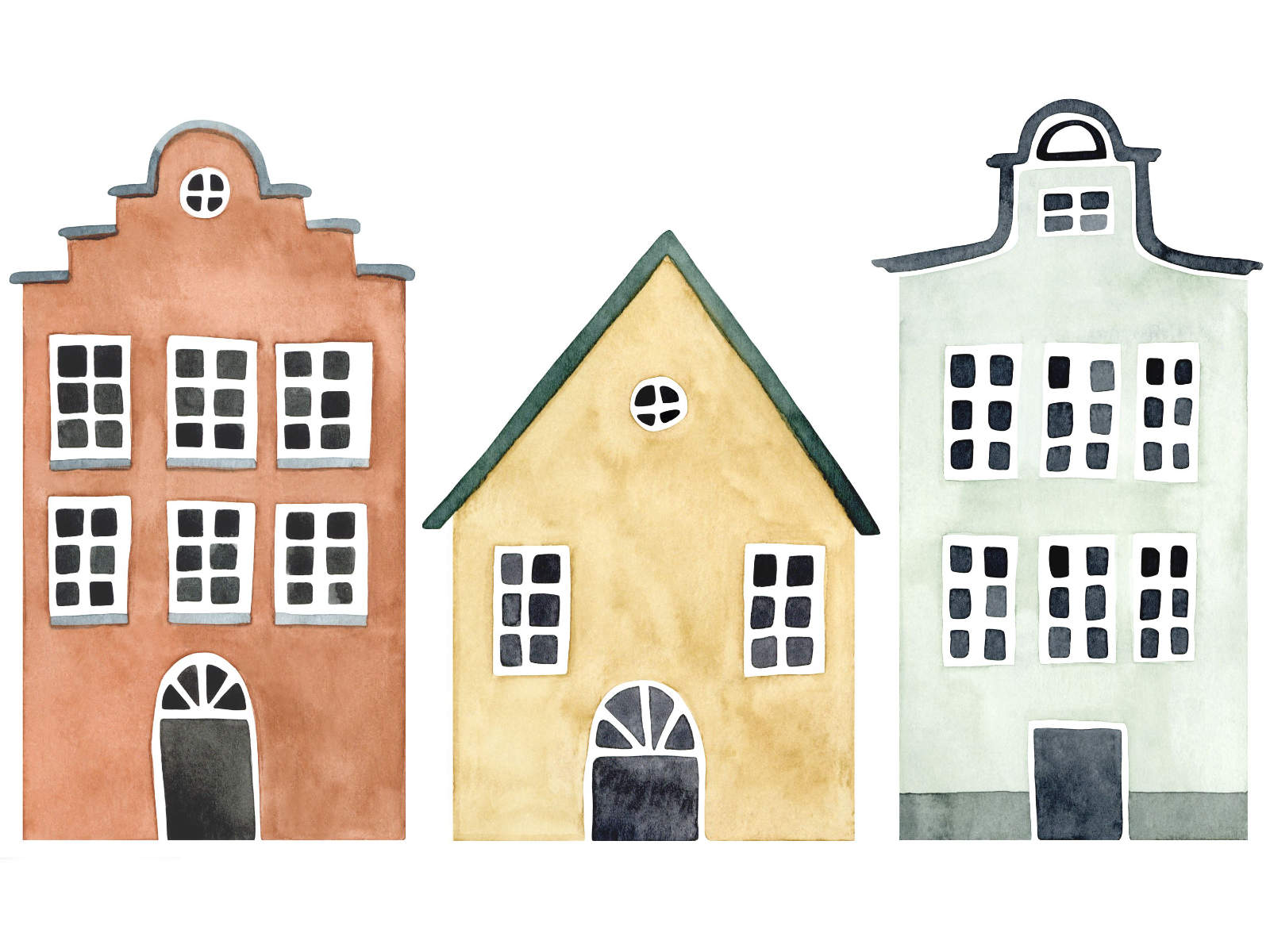 Casadeco Once Upon A Time 2 Little Houses Muursticker - 200908720