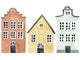 Casadeco Once Upon A Time 2 Little Houses Muursticker - 200908720