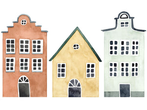Casadeco Once Upon A Time 2 Little Houses Muursticker - 200908720