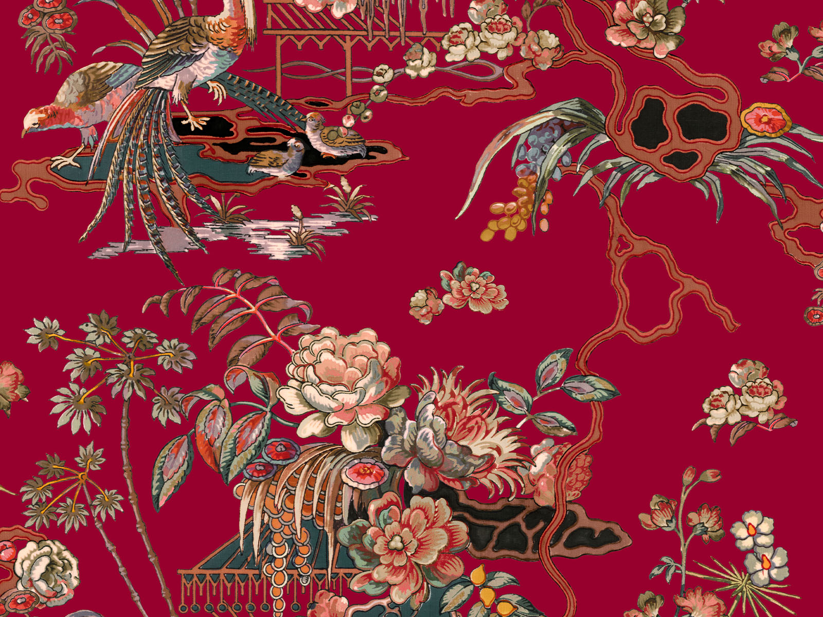 Coordonné Forbidden City Sacred Pheasants - B00112