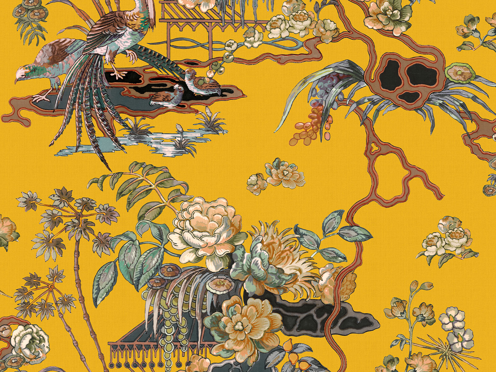 Coordonné Forbidden City Sacred Pheasants - B00114