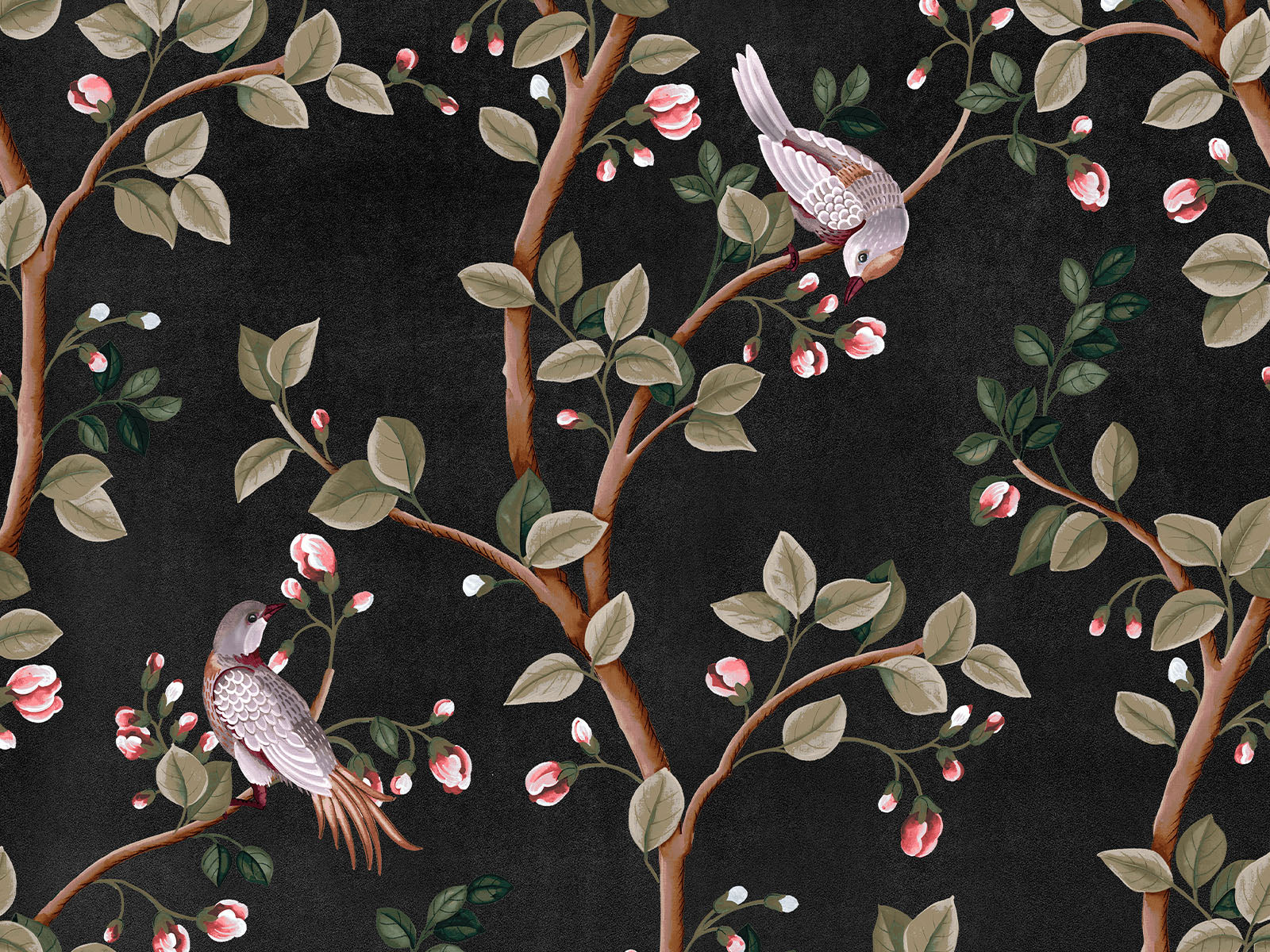 Coordonné Forbidden City Birds Prosperity - B00121