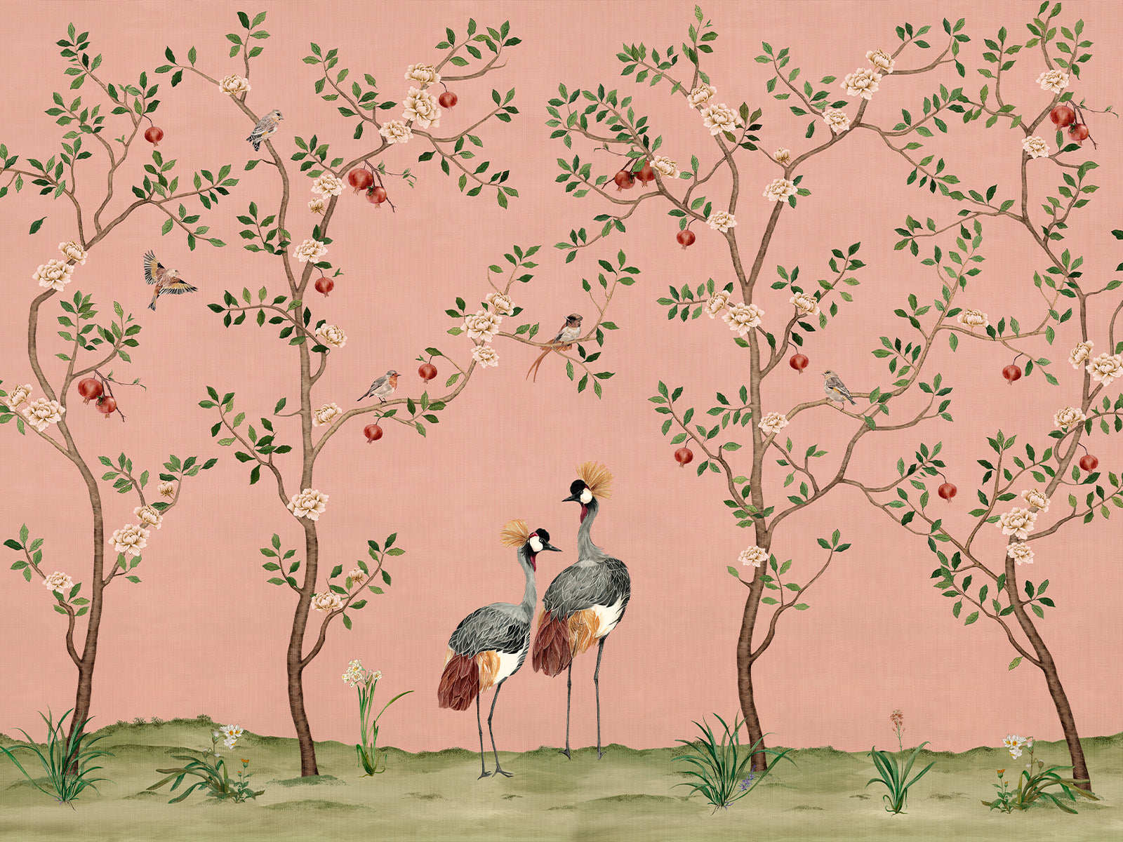 Coordonné Forbidden City Crowned Crane - B00163