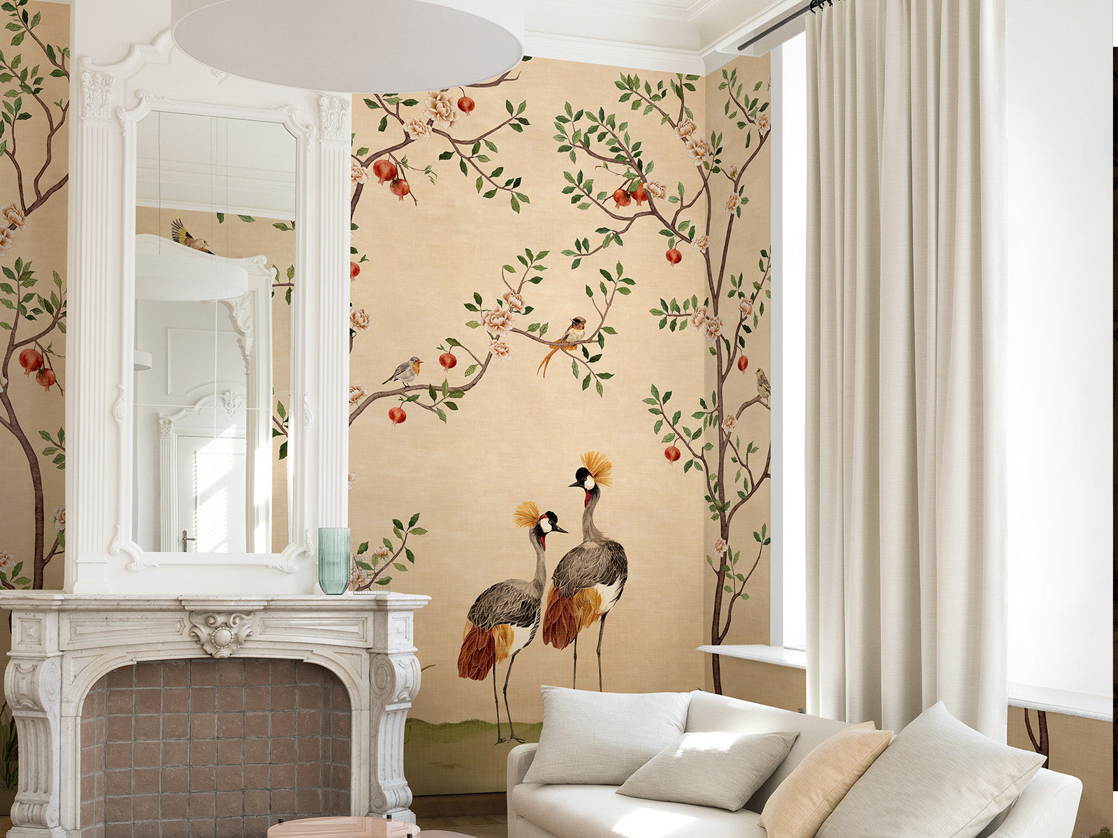 Coordonné Forbidden City Crowned Crane - B00164