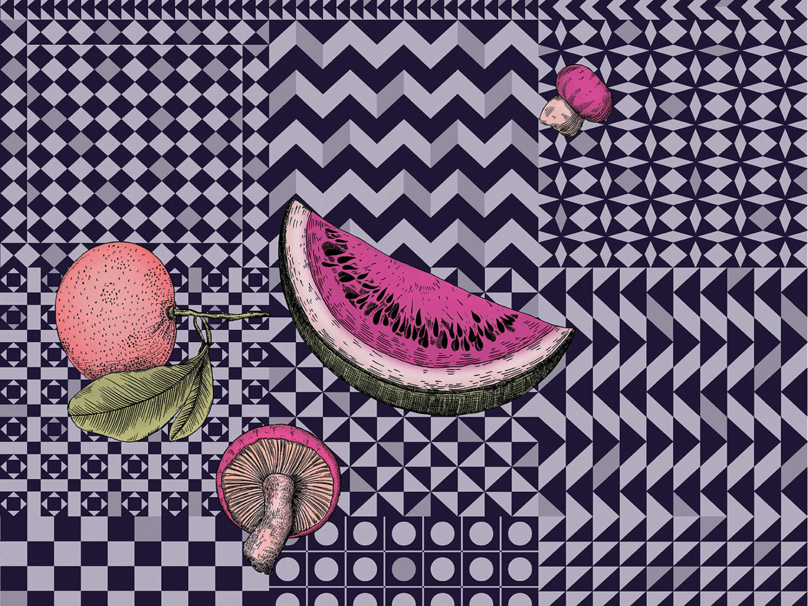 Cole & Son Fornasetti Senza Tempo II - Frutta e Geometrico - 123/6028