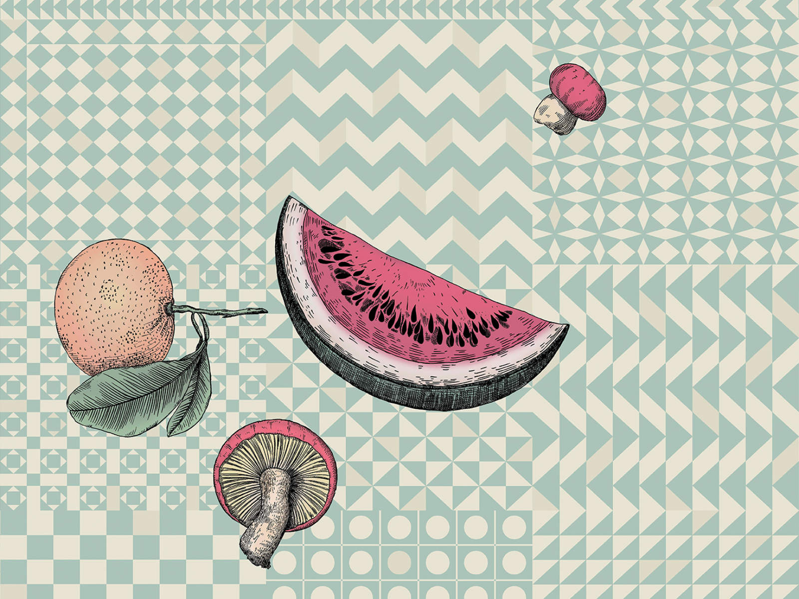 Cole & Son Fornasetti Senza Tempo II - Frutta e Geometrico - 123/6029