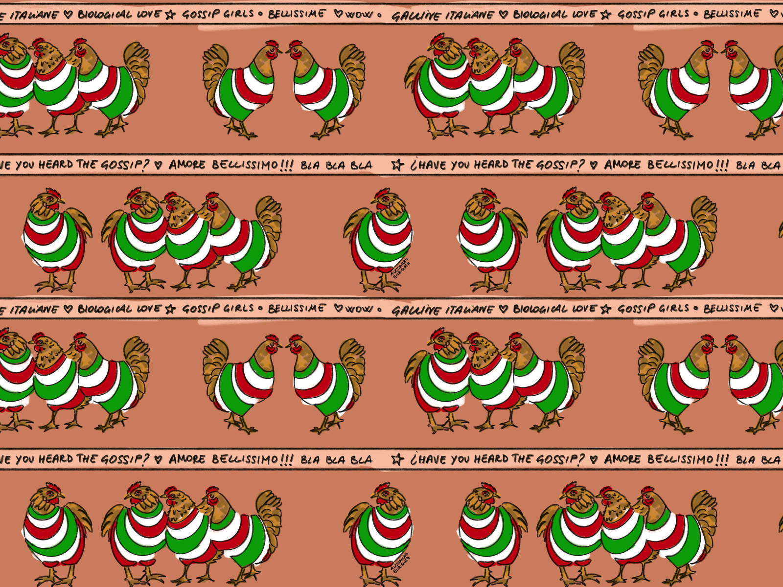 HookedOnWalls Enriquezland Galline Italiane - 25511