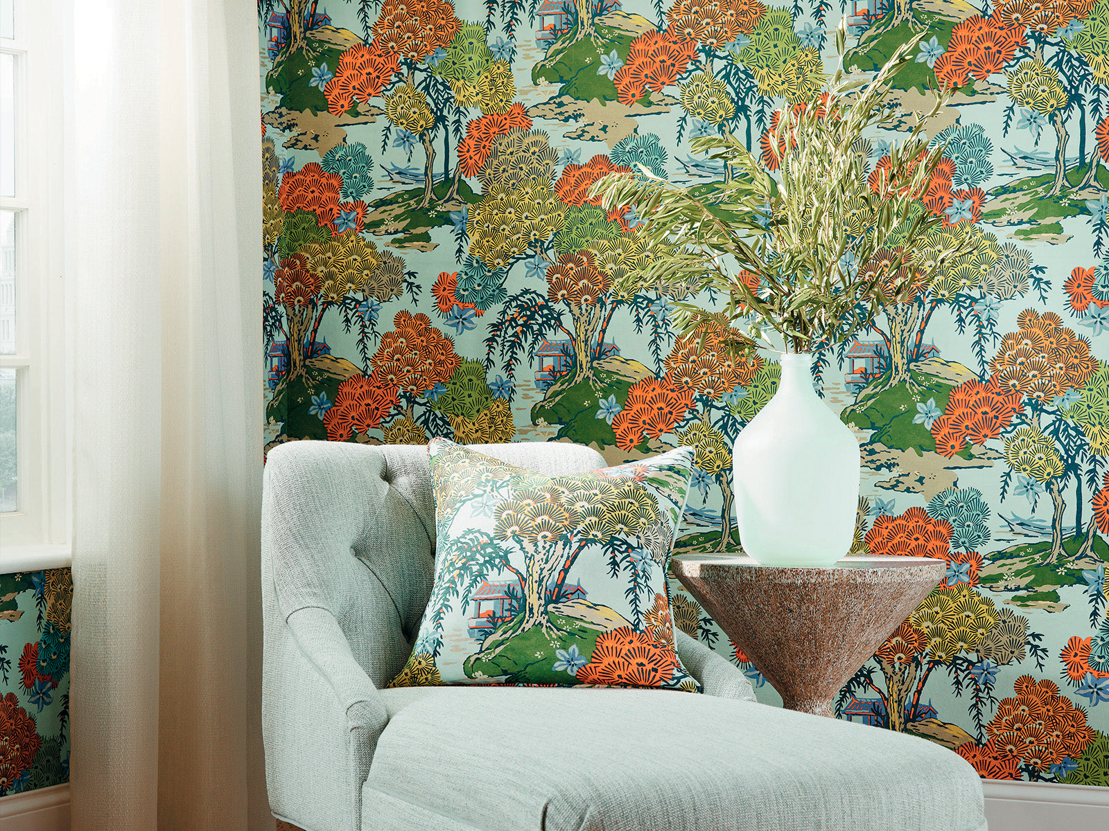 Hookedonwalls Scalamandré Sea Of Trees - 26033
