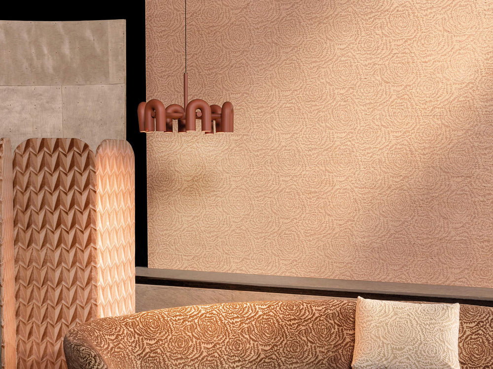 Kirkby Design x Eley Kishimoto Edition II Wallcoverings Jagged Roses - Burnt Orange - WK821/06