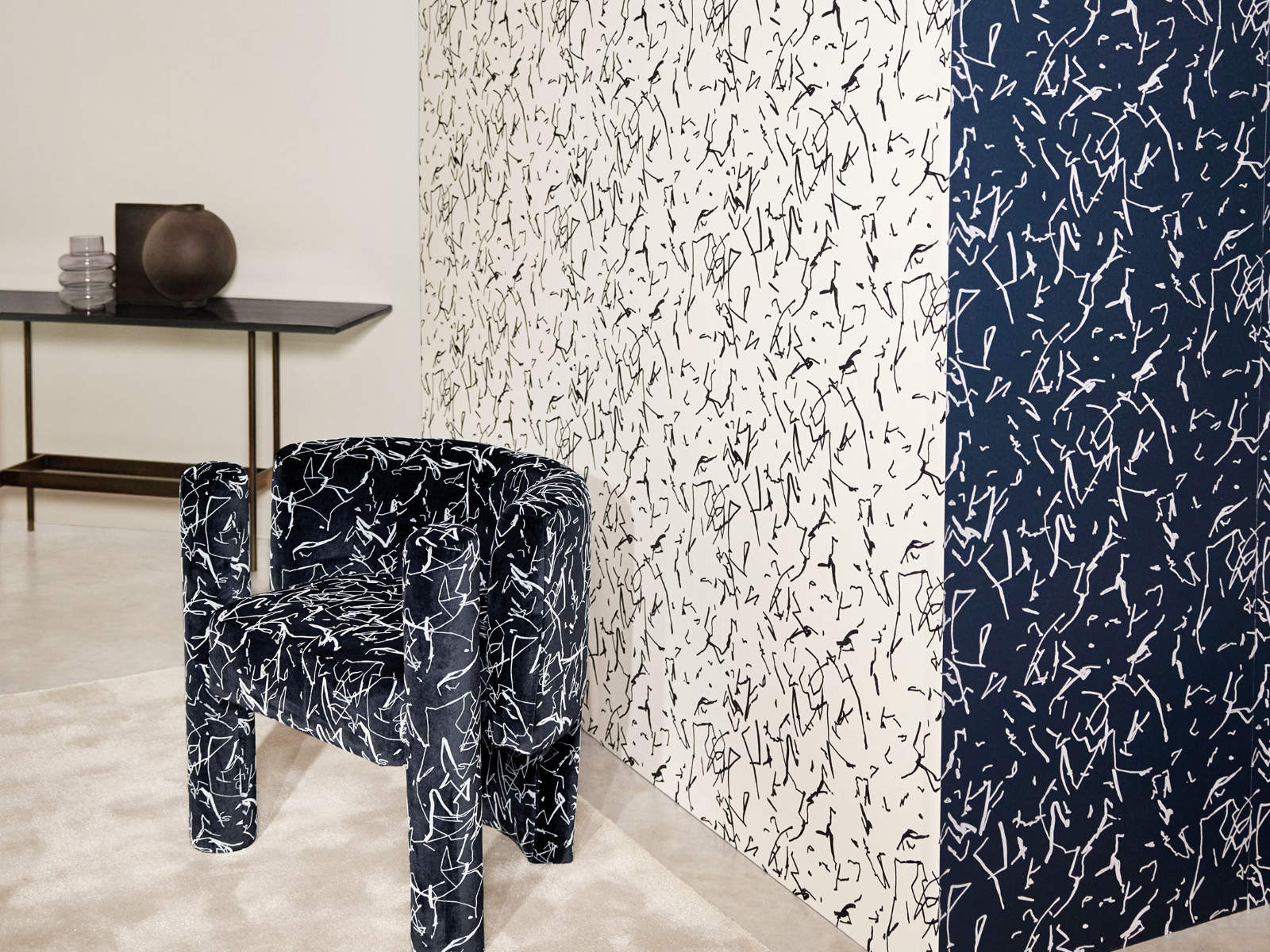 Kirkby Design Wallcoverings Vol. 2 Scribble - Monochrome - WK824/04
